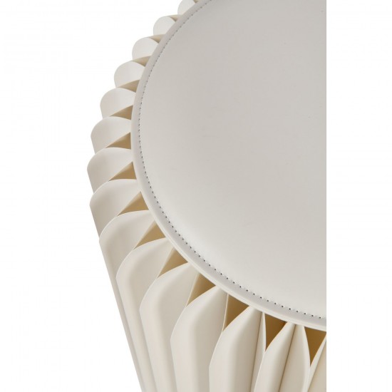 Jline Poef Vouwbaar Papier Gebroken Wit.