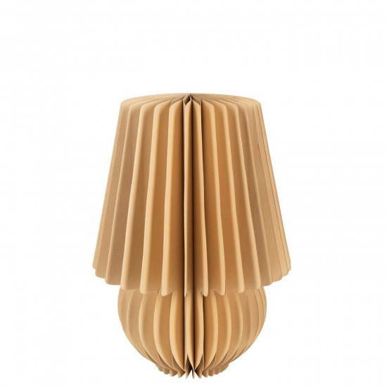 J Line Lampenkap Vouwbaar Papier Camel L27xB27xH38 cm objecten JO56771.