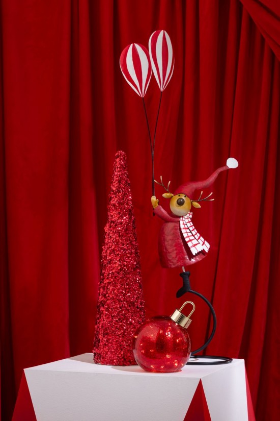 J Line Cono Paillettes Schiuma Rosso Natale Small Cono Lentejuelas Espuma Rojo Navidad Small.