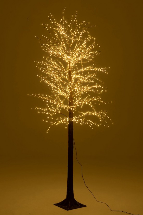 J Line arbres sapins de noel sur pied Jolipa Arbre 3000 Led Plastique Marron Large.