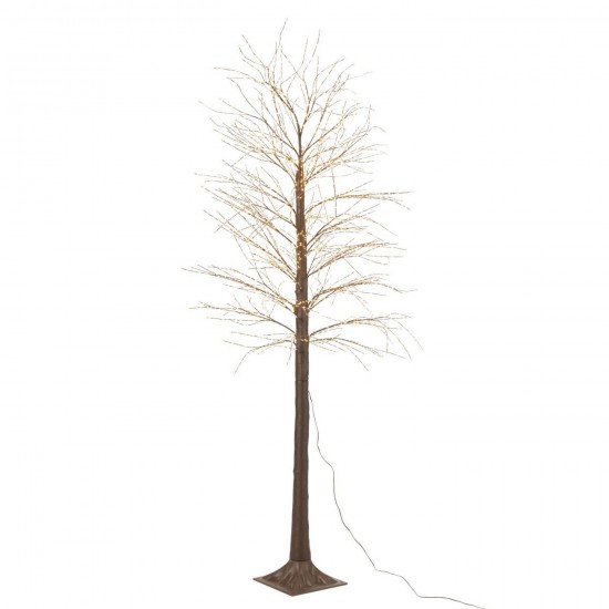 J Line Boom 3000 Led Plastiek Bruin Large L50xB50xH210 cm kerstbomen JO56869.