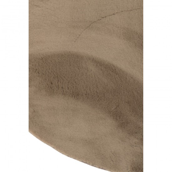 J Line tapis moquettes Jolipa Tapis Cutie Rond Polyester Taupe.