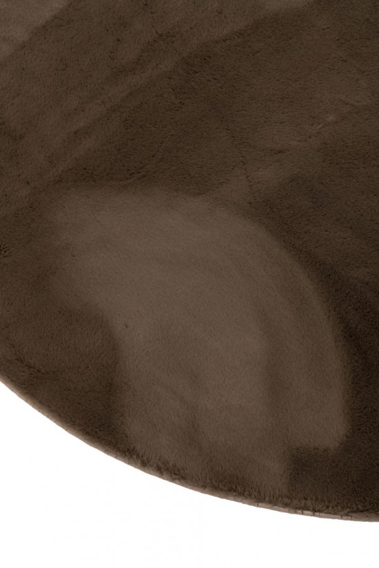 J Line tapis moquettes Jolipa Tapis Cutie Rond Polyester Marron Foncé.