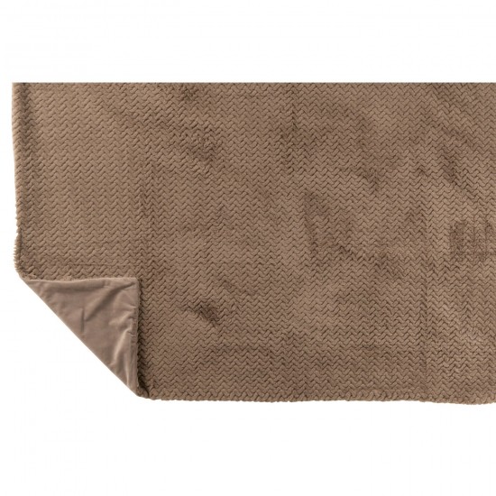 J Line Jolipa Couverture Polyester Taupe.