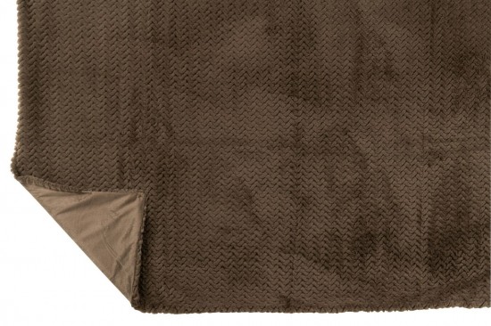 J Line Jolipa Couverture Polyester Marron Foncé.