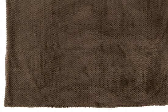 Jline Deken Polyester Donkerbruin.