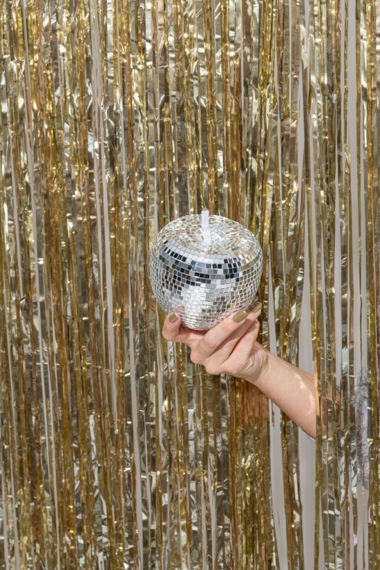 J Line Mela Specchio Schiuma Argento Small Manzana Espejo Espuma Plata Small.