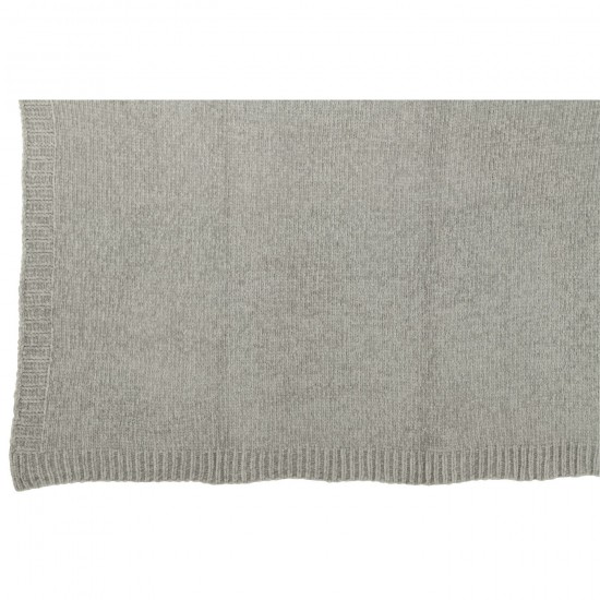 J Line Jolipa Couverture Chenille Polyester Gris.