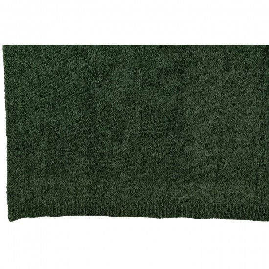 J Line Jolipa Couverture Chenille Polyester Vert Foncé.