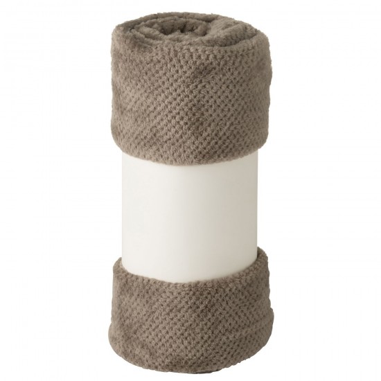 J Line Jolipa Couverture Snuggle Polyester Gris Foncé.