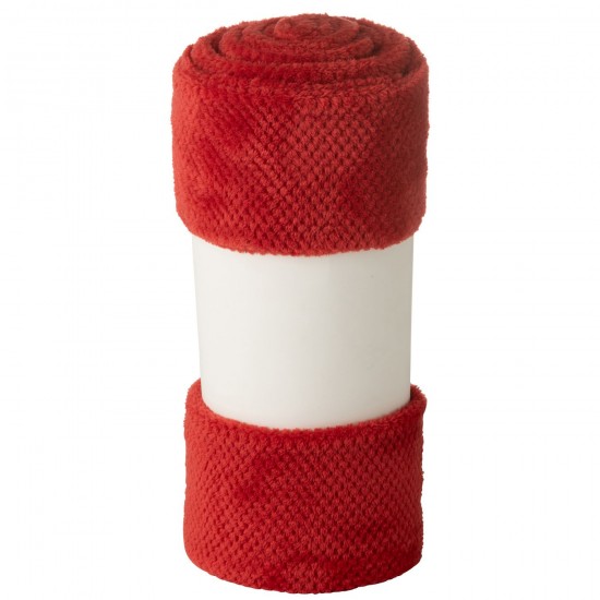 J Line Jolipa Couverture Snuggle Polyester Rouge.