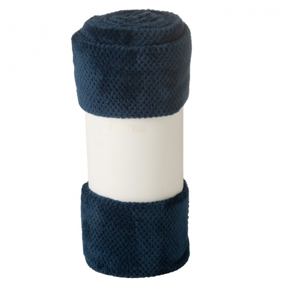 J Line Jolipa Couverture Snuggle Polyester Bleu Foncé.