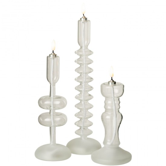 Jline Led Kaars Glas Transparant.