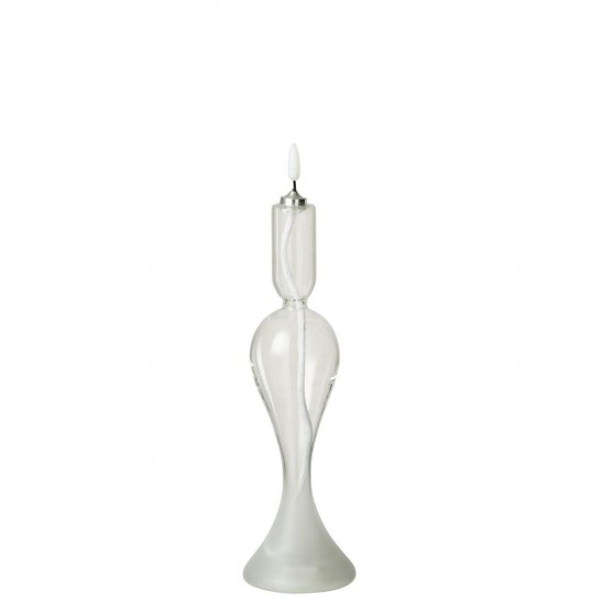 J Line Led Kaars Glas Transparant Small L8xB8xH26 cm kaarsjes JO57083.