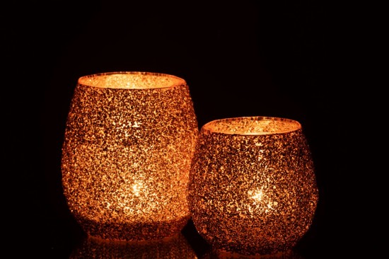 Jline Windlicht Glas Pfirsich Large t lichthalter teelichtleuchter teelichte.