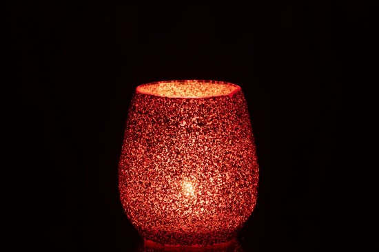 J Line photophores Jolipa Photophore Verre Rouge Noël Large.