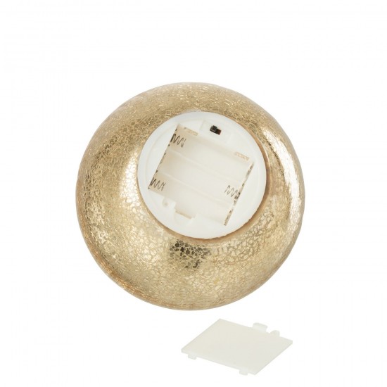 Jline Kerstbal Led Glas Goudkleurig Medium.