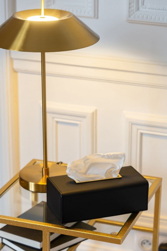 J Line Portafazzoletti Pu Nero Caja De Pañuelos Pu Negro.