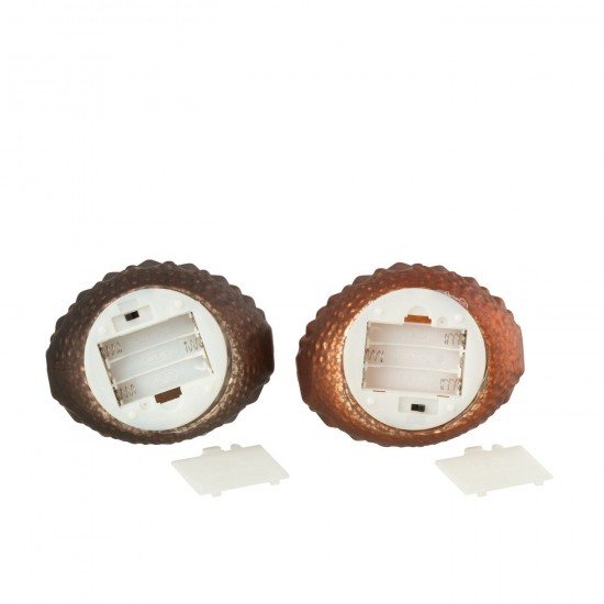 Jline Uil Led Glas Donkerbruin Roestbruin Assortiment Van 2.