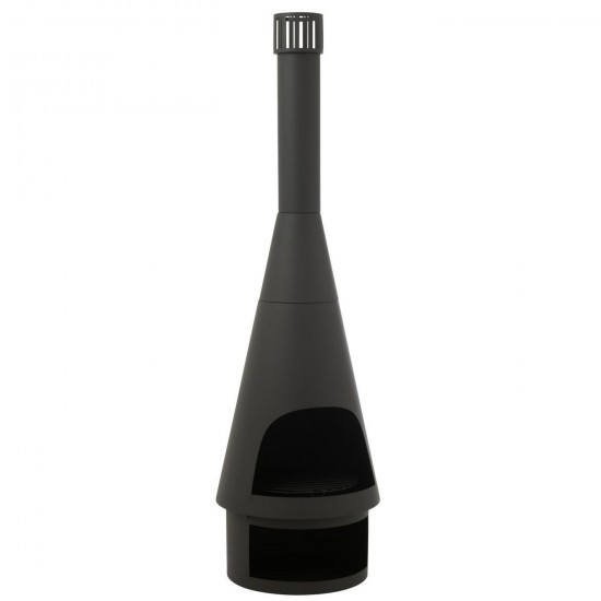 J Line Open Haard Chloe Ijzer Zwart L44xB44xH142 cm vuurschalen JO57257.