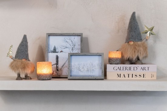 J Line Portafoto Rettangolare 13X18Cm Mdf Grigio Chiaro Portarretratos Rectángulo 13X18Cm Mdf Gris Claro.