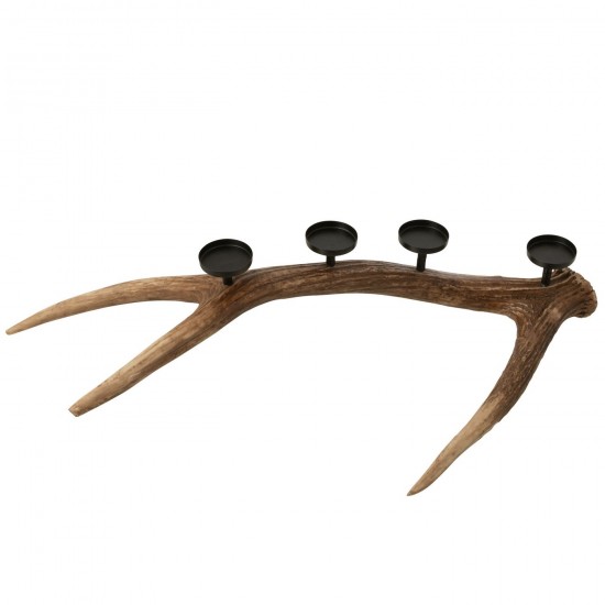 J Line chandeliers candélabres Jolipa Chandelier Antlers Polyrésine Marron Small.