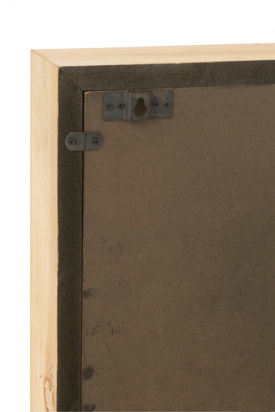 J Line Wall Clock Square Mdf Natural Small wall clocks.