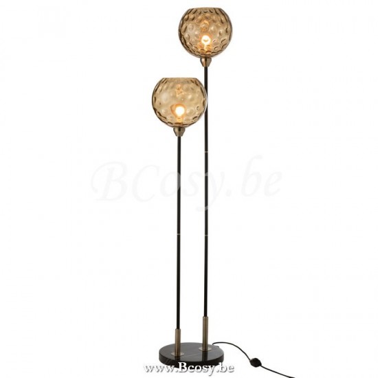 J Line Jline Base Floorlamp Bollie Steel Marble Black Floor lights Standing Floorlamps