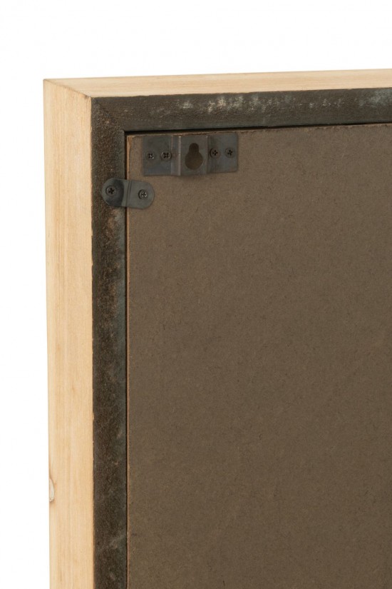 J Line Wall Clock Square Mdf Natural Large wall clocks.