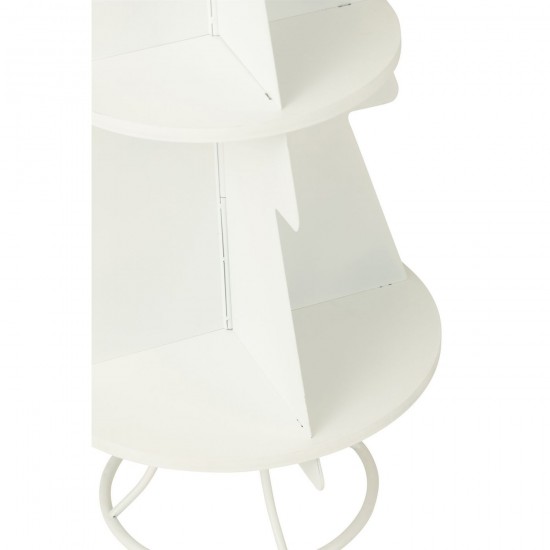 J Line arbres sapins de noel sur pied Jolipa Étagère X Mas Tree Métal Blanc Small.