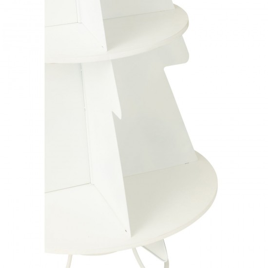 J Line arbres sapins de noel sur pied Jolipa Étagère X Mas Tree Métal Blanc Medium.