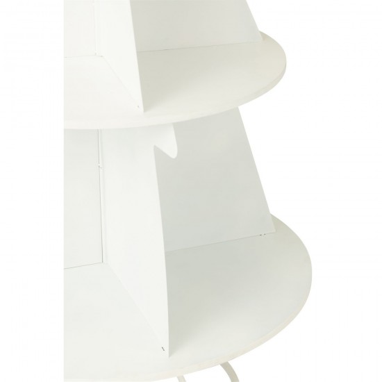 J Line arbres sapins de noel sur pied Jolipa Étagère X Mas Tree Métal Blanc Large.