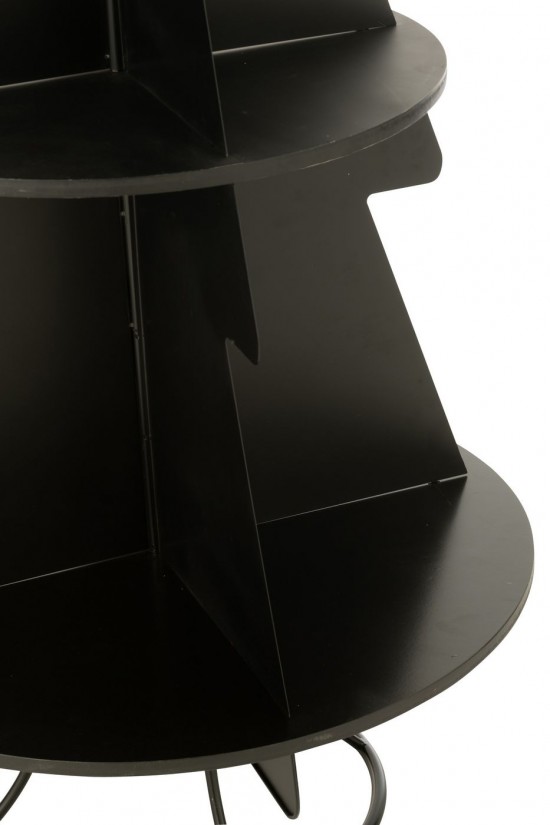 J Line arbres sapins de noel sur pied Jolipa Étagère X Mas Tree Métal Noir Medium.