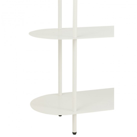 J Line Rack Oval Iron White cupboard racks.