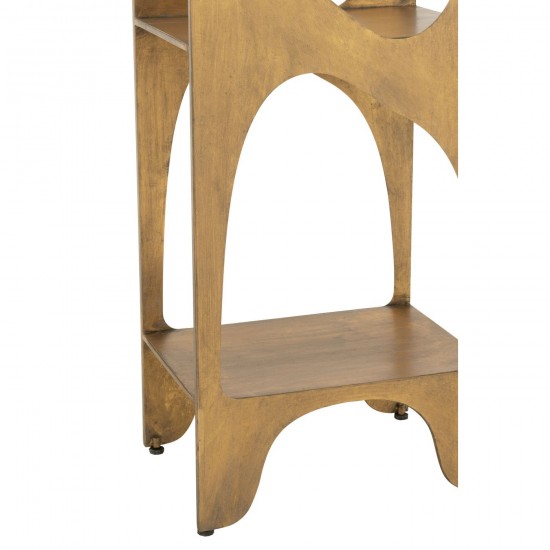 J Line Rack Var Iron Gold Colored cupboard racks.