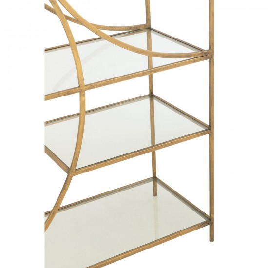 J Line Rack Nar Iron Gold Colored cupboard racks.