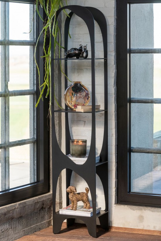 J Line Scaffale Vyr Ferro Nero Estantería Vyr Plancha Negro.