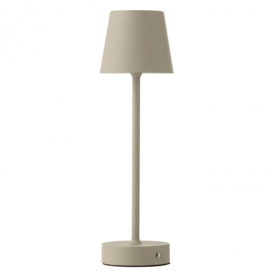 J Line Tafellamp Goa Metaal Taupe L12xB12xH37 cm Tafellampen Leeslichten Leeslampen Binnenverlichting JO57418.