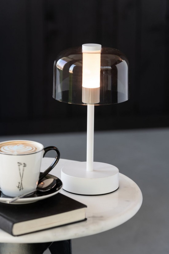 J Line Tafellamp Woa Metaal Wit.