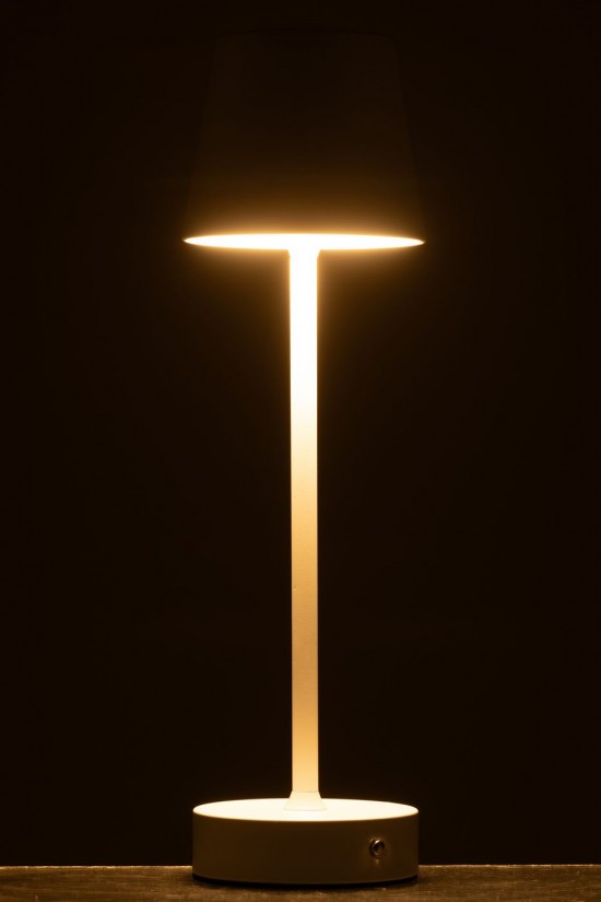 J Line Éclairage Armatures Luminaires D'intérieur Pieds De Lampe Avec Abat Jour Lampes De Table Jolipa Lampe Goa Métal Blanc.