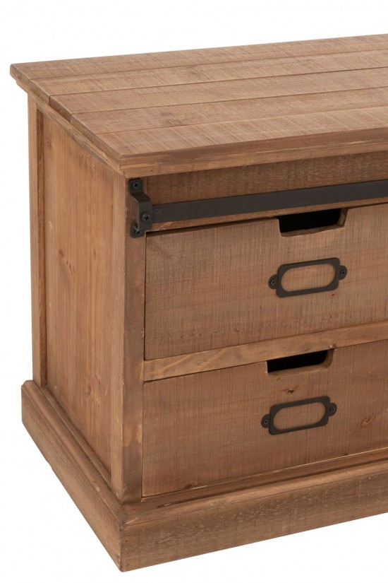 J Line Tv Stand Mia Fir Wood Natural TV furniture TV cabinets.