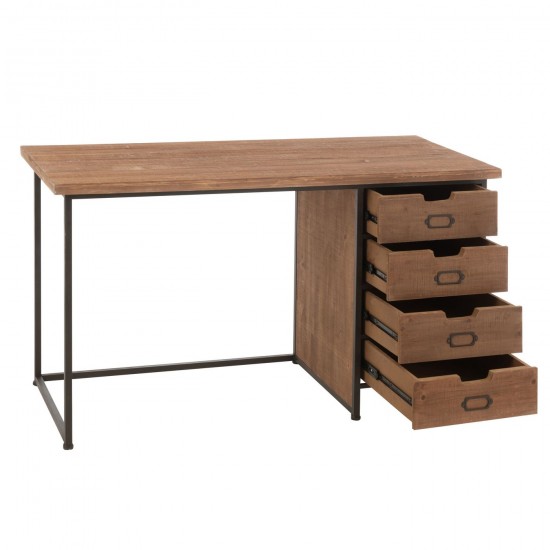 JLine J Line Bureau Moa Mdf Naturel L140xB60xH77 cm buros secretaires schrijftafels.