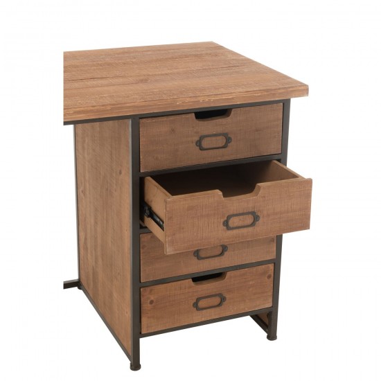 J Line Scrivania Moa Mdf Naturale Escritorio Moa Mdf Natural.