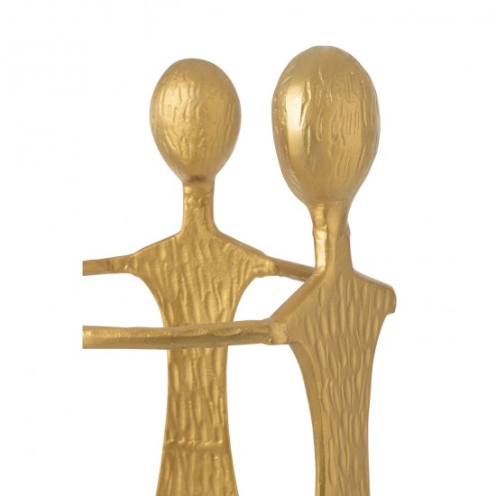 J Line figurines statuettes Jolipa Figurine 3 Men Aluminium Doré.