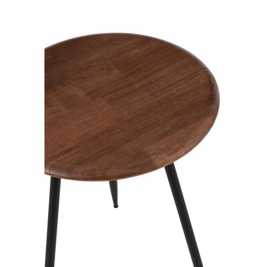 Jline Set Van 2 Salontafel Neo Rubber Naturel Zwart.