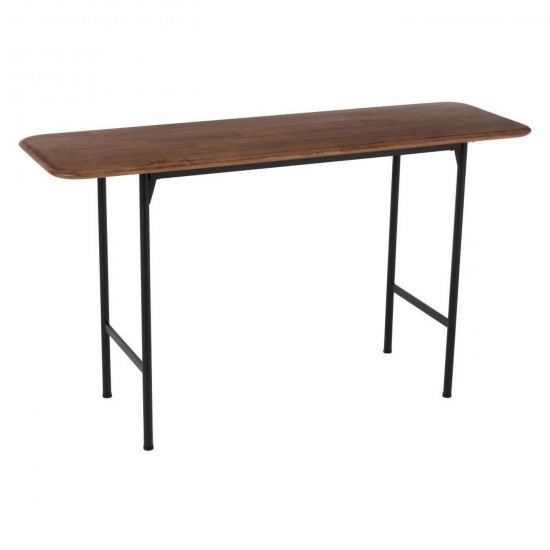 J Line Console Neo Rubber Naturel Zwart L140xB45xH80 cm consoles wandtafels JO57497.
