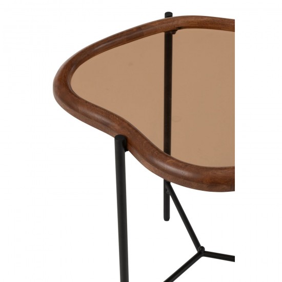 J Line Coffee Table Zir Glass Multicolored nested side tables sidetables.