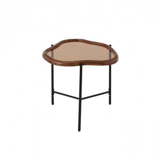 J Line tables d appoint bouts de canapé Jolipa Table Basse Zip Verre Multicolore.