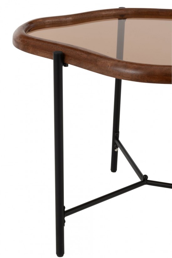 Jline Salontafel Zip Glas Meerkleurig.