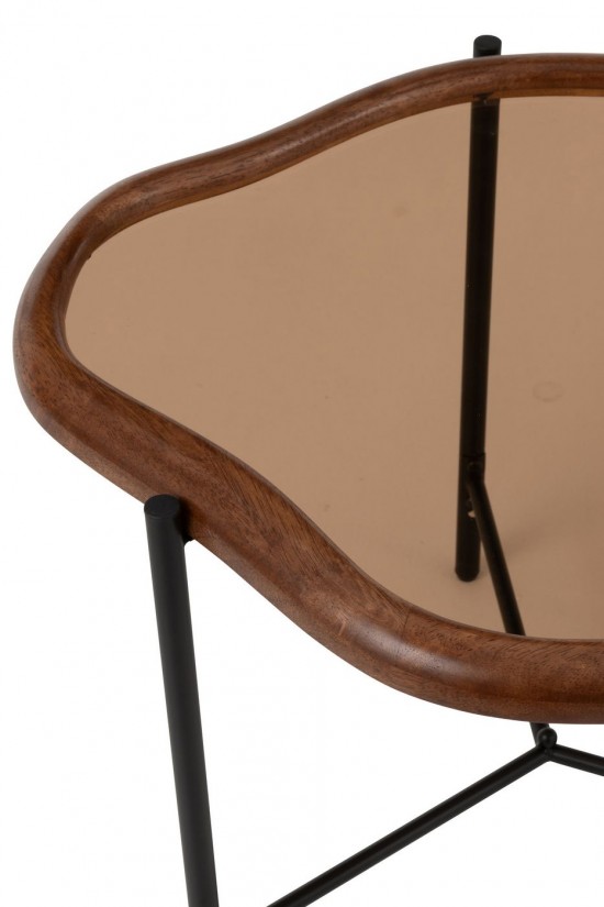 J Line Coffee Table Zip Glass Multicolored nested side tables sidetables.